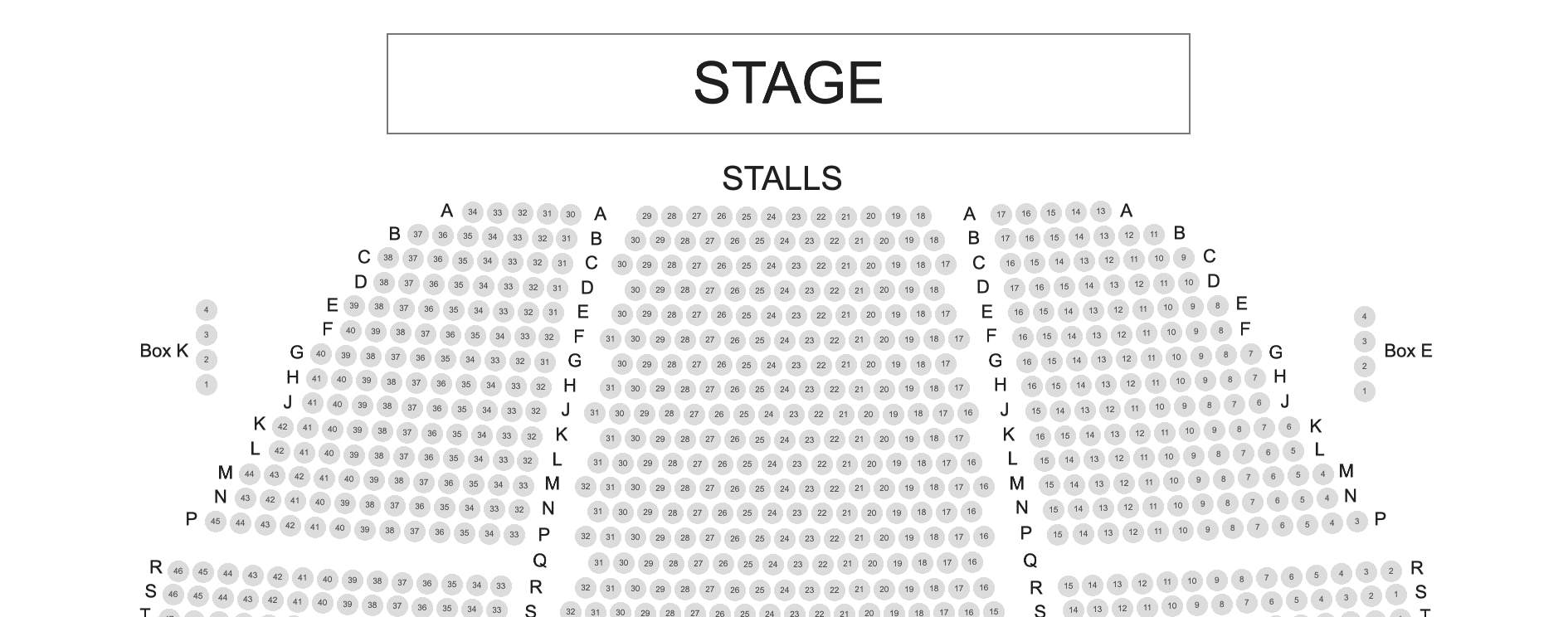 Seating Plan of the Lyceum Theatre
