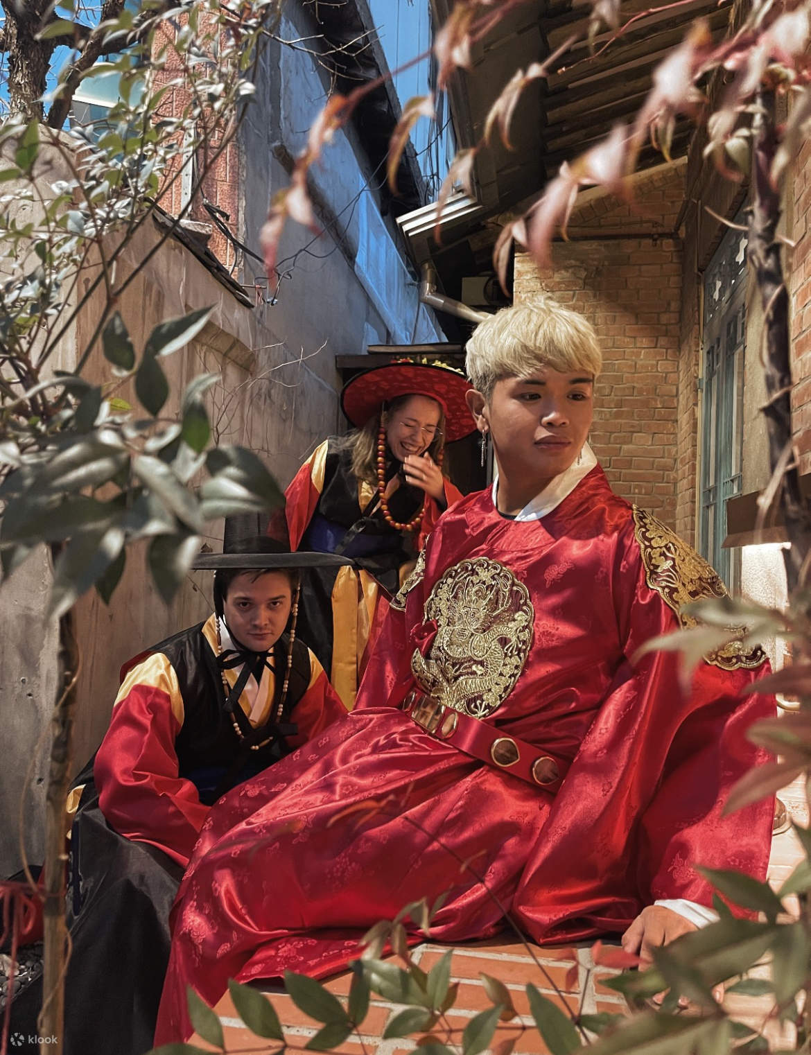 friends wearing premium hanbok